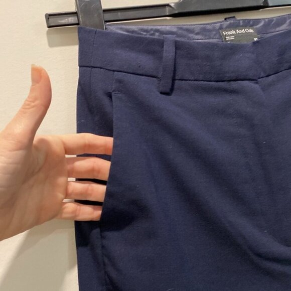 Frank and Oak Jane Navy Blue Straight Leg Pants Size 4 - Picture 8 of 13